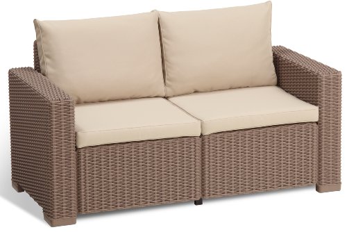 Allibert Lounge Sofa California 2-Sitzer, cappuccino/sand