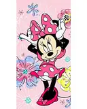 Jerry Fabrics Disney Minnie Mouse Duschtuch Strandtuch Badetuch 70 x 140 cm, Baumwolle , Mehrfarbig