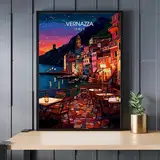 Reisezentrum Nacht Reise Poster Druck Wand Kunst Bilder Leinwand Malerei Wohnzimmer Wohnkultur 40x50cm ohne Rahmen