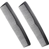 2 Stücke Kamm,haarkamm,Kamm Männer,Hair Comb,Herren Kamm,Haar Kamm,Haarkamm Männer,Styling Kamm,Multifunktionaler Friseur Kamm,Antistatischer,Breiter Zahnkamm+Feine Zahnung,18.7cm