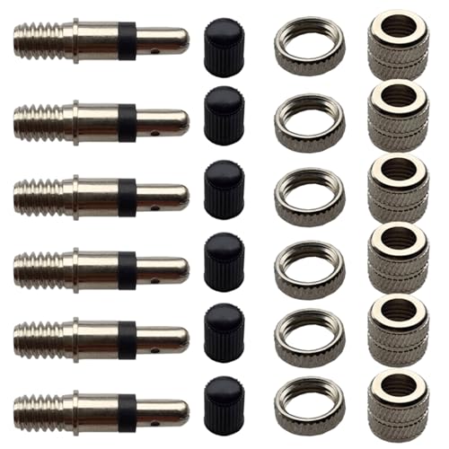 Set von Fahrradventilen, Kernen, Ventile, Schaftkerne, Fahrradkerne, Ventile, Reifenventile, Ventile, Schaftkerne, Radreparatur