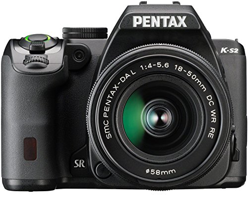 Pentax K-S2 Spiegelreflexkamera (20 Megapixel, 7,6 cm (3 Zoll) LCD-Display, Full-HD-Video, Wi-Fi, GPS, NFC, HDMI, USB 2.0) Kit inkl. 18-50mm WR-Objektiv schwarz