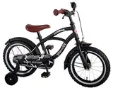 Black Cruiser 14 Zoll Fahrrad Qualitäts Kinderfahrrad mit Stützräder Bike schwarz matt 41401