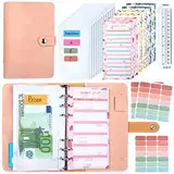 Budget Planner, Binder - Bugetplaner Startset Finanzplaner, A6 Budget Planer Umschlagmethode, Budgetplaner Geld Sparbuch mit Folien für Geld Sparen Money Organizer Spar Challenge Buch