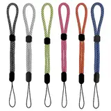 Amaxiu 6 Stück Handschlaufe, Verstellbare Kurze Handhandschlaufe Lanyard Handgelenkschlaufe Universalschlaufe Für Kamera Schlüsselbund Schlüssel Geldbörse USB Stick(Stil A)