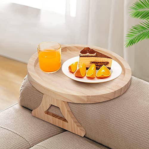 Holz Sofa Armlehne Tablett Faltbarer Sofa-Armlehne Tragbares Clip-On-Tablett Clip-Couchtisch für Fernsteuerung Telefon Getränke Snacks