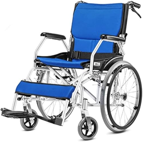 HADECOLL Leichtgewichtiger Rollstuhlfahrer, Faltbarer Rollstuhl aus Aluminium,