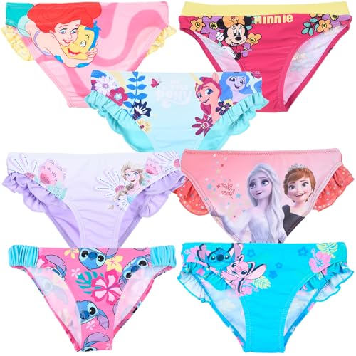 Disney Frozen 2 – Mädchen – Badeanzug Monokini Slip Meer Pool – Original Lizenzprodukt, 18156 Minnie Monokini Fucsai, 6 Jahre