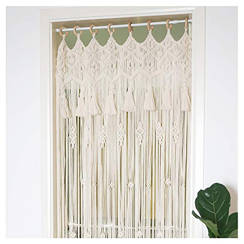 Oriental riverkit Macrame Wandbehang Tapisserie, Boho Macrame Vorhänge Fenstervorhang Türvorhänge, Baumwolle Gewebt Wand Dekoration, Für Wohnzimmer Schlafzimmer Hochzeitsfeier (85 * 210cm)