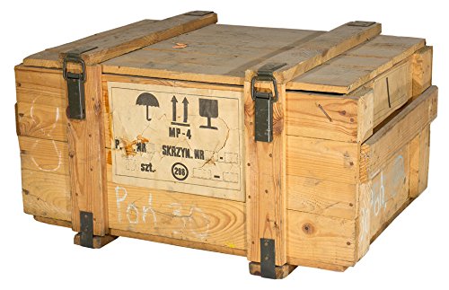 Transportkiste Natur gross Munitionskiste Miltärkiste Außenmaße 78x59x41cm Innenmaße 67x49,5x32,5cmTruhe