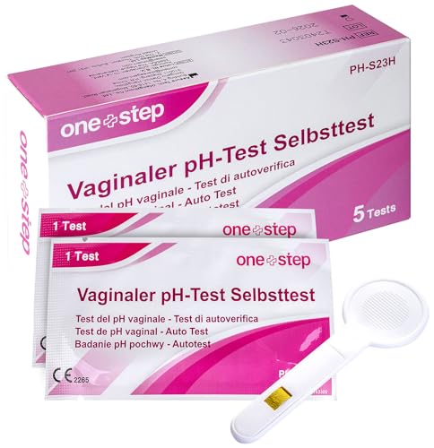 One+Step vaginaler Gesundheitstest mit Referenzfarbkarte 5 Stück I Teststreifen zur Bestimmung des vaginalen pH-Wertes I Früherkennung von Infektionen