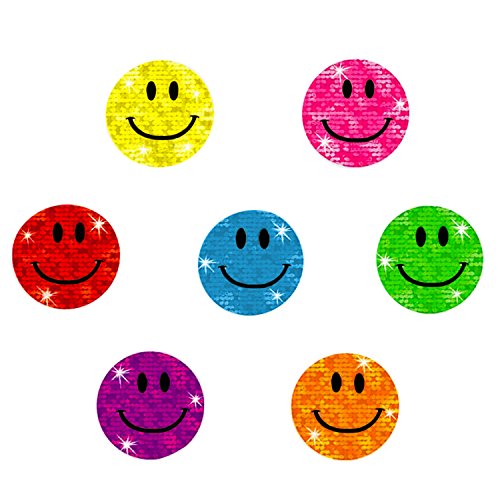 Oblique Unique 112 x Glitzer Sticker Smile - Regenbogen Sticker für Kinder zum Basteln und Spielen