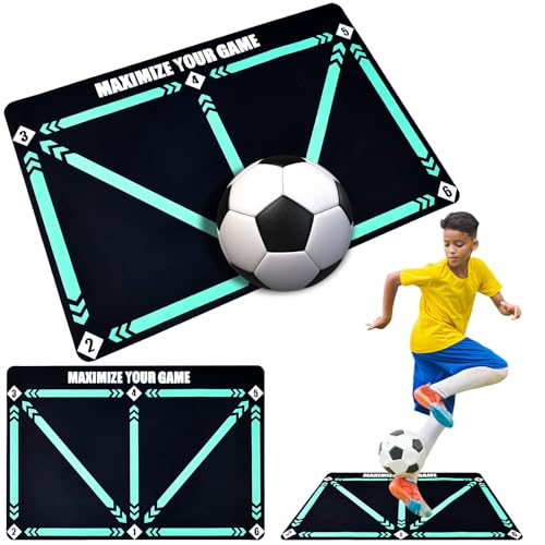 xinrongda Fussball Trainingsmatte, Fussball Trainingszubehör, Kinder Fußball Training Decke für Indoor Ourdoor Training, Dribble Silent Sports Zubehör, 60x90 cm