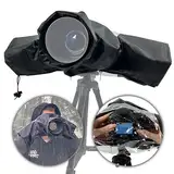 MyGadget Kamera Regenschutz - [mit transparenten Sichtfenster] - für Objektive bis 18 cm ⌀ - Cover für Spiegelreflexkamera wie Nikon I Canon I Sony