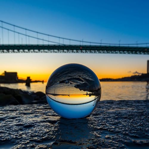 Kristallkugel mit Ständer, 120mm K9 Klare Glaskugel Lensball Fotografie Kugel für Meditation, Dekoration, Fotografie