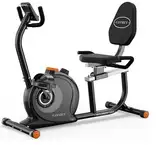 VANNECT Liegeergometer für Zuhause mit 16 verstellbaren Widerstandsstufen, Leise Liegerad Heimtrainer mit Großer Bequem Sitz, App-Konnektivität, Herzfrequenzsensoren, Bis 180kg Ergometer Fahrrad