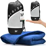 Medidisa | Reisedecke Ultraleicht warm für Reisen & Camping (Fleece, 170x120 cm) - Leichte, warme Decke für Flug & Auto - Campingdecke dünn & atmungsaktiv für Kinder & Erwachsene (Marineblau)