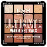 NYX Professional Makeup Lidschattenpalette mit 16 Farbtönen, Intensives und langanhaltendes Finish, Vegane Formel ohne Inhaltsstoffe tierischen Ursprungs, Ultimate Shadow, Farbton: Warm Neutrals