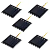 Solarplatine, Photovoltaik, 5 Stück, 2 V, 100 mA Solarzellen mit Drähten, Solar, Epoxidplatte, Projekte, 54 mm x 54 mm