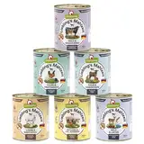 GranataPet Liebling's Mahlzeit Multipack 1, Nassfutter für Hunde im Probierpaket, Alleinfuttermittel ohne Getreide, Hundefutter mit hohem Fleischanteil & hochwertigen Ölen, 6 x 800 g