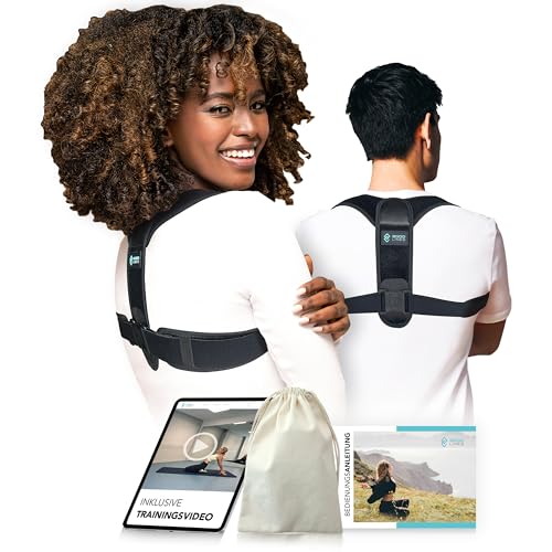 GOODLINES® Rücken Geradehalter - 3 in 1 Set | Gratis Trainingsvideo + Baumwolltasche | Haltungskorrektur | Rückengurt für Damen & Herren