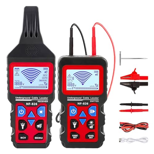 NOYAFA NF-826 Untergrundkabel Tester Locator Draht Tracker Detektor, Wand und unterirdische Rohrleitungsdraht Detektor. Testen Sie Kurzschlussunterbrecher von Wand- und Untertagekabeln.