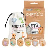 KNETÄ Holzstempel Set *ZOO ANIMÄLS* Geschenkidee für Kinder I Knetwerkzeug I Knete Zubehör