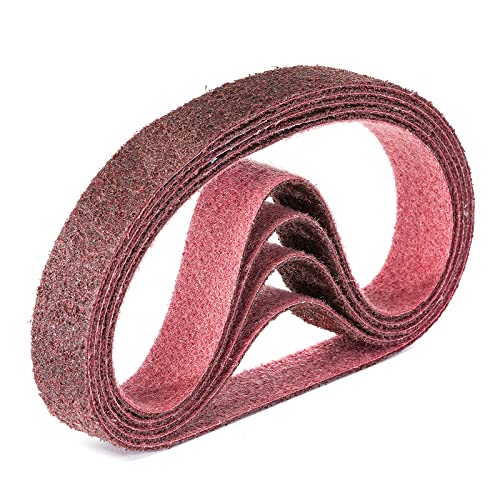 Score Abrasives Pro Line Vlies-Schleifband/Vliesband | 40 x 760 mm | 5 Stück | Körnung: medium/mittel/rot (P120 - P150)