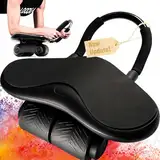 LOODIA® 3 Räder Bauchtrainer für zuhause, Ab Roller, Bauchroller Bauchmuskeltrainer, Bauch Trainingsgerät, Automatisches Rebound Bauchrad, Twist Sliders, liegestütze brett, Bauch Weg, Fitness