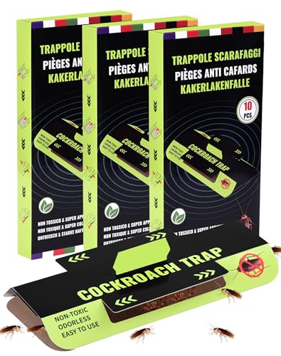 Schabenfalle 30x Kakerlaken Falle Bettwanzen Schaben Bekämpfung Mittel gegen Kakerlaken Bekämpfen Kalerlakenfalle zur Kakerlakenbekämpfung, Insektenfalle Küche Klebefalle für Küchenschaben