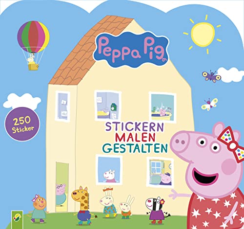 Peppa Pig- Stickern Malen Gestalten: Mit 250 tollen Stickern. Stickerbuch I Malbuch für Kinder ab 3 Jahren I Peppa Wutz: 250 Sticker