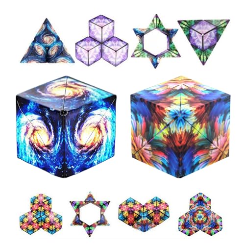 2 Stück Magic Star Cube 2 In 1 Sternenklarer Himmel Zauberwürfel Würfel Star Cube Magic Cube Set 3D Puzzle Würfel Magic Kinder Zauberwürfel Cubes Toys Für Stress Entspannendes Spielzeug