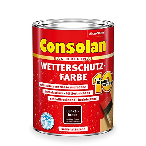 Consolan Wetterschutzfarbe 750 ml, dunkelbraun Nr. 205