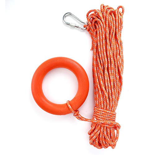 Fischerei Bergung Seil, Kletterseil Kletterseil Schwere Seil Rettungsring für Boote Rettungsseil Schwimmseil Wasserschwimmende Rettungsleine mit Armband Wandern Rettungsring Boot