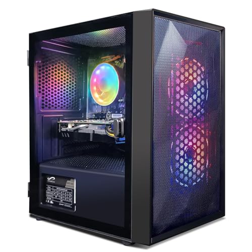 STGsivir Gaming PC, Radeon R9 370 4 GB GDDR5, Core i5 3.3 GHz bis zu 3.7 GHz, 16GB RAM, 512GB SSD, 600M WiFi, BT 5.0, RGB Lüfter x 3, W10H64,Gamer PC Computer Desktop Rechner