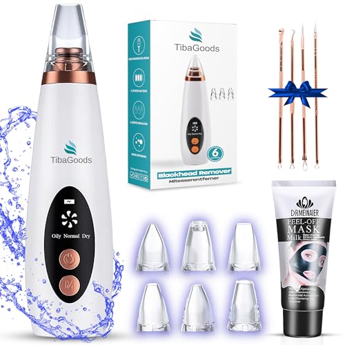 TibaGoods porenreiniger gesicht, Mitessentferner, Gesichtsreiniger, Porensauger, Blackhead Remover, Gesichtsreinigungsgerät, Gesichtsmassagegerät, Gesichtsreinigung, Skincare, Mit Schutzmaske