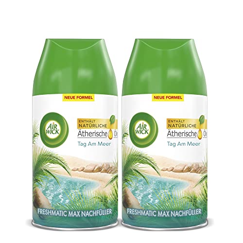 Air Wick Freshmatic Max Raumspray DUO – Nachfüller für den Air Wick Freshmatic Max – Duft: Tag am Meer – 2 x 250 ml Nachfüller