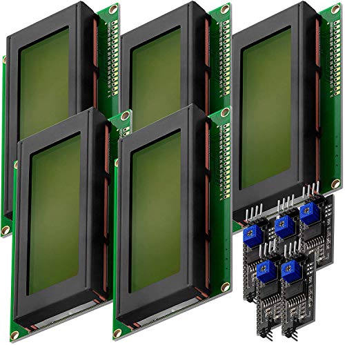 AZDelivery 3 x HD44780 2004 LCD Display Bundle Grün 4x20 mit schwarzen Zeichen mit I2C Schnittstelle kompatibel mit Arduino und Raspberry Pi inklusive E-Book!