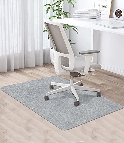 Bürostuhl Unterlage, 90 x 120 cm, Hellgrau, Bodenschutzmatte bürostuhl, Bodenschutzmatte für Hartböden, Kratzfest Bodenmatte Stuhlunterlage, schreibtischstuhl unterlage für Laminat