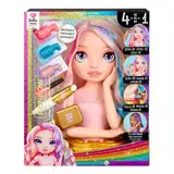 Rainbow High Styling Head - 33 cm Bella - 4-in-1 Spielset mit Auswaschbaren Haarcremes, Nagellack, Bürste, Haarfärbemittel - Stylen, Färben und Lackieren, Ausspülen + Wiederholen, von 4-12 Jahre