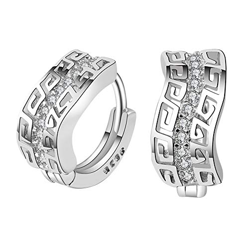 Carry stone Premium-Qualität Lady 925 Sterling Silber Kristall Strass Ohrstecker Ohrringe