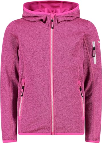 CMP Unisex Kinder Strickjacke mit Fester Kapuze, Fuxia-Lighter, 128