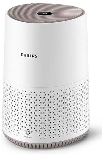 Philips Luftreiniger 600 Serie, Ultraleise und energieeffizient Für Allergiker, HEPA-Filter entfernt 99,97% der Schadstoffe, Für Räume bis zu 44m², App-gesteuert, Weiß (AC0650/10)