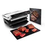 Tefal OptiGrill Elite XL Kontaktgrill, 16 Programme, Digitales Display mit Garstufenanzeige, Abnehmbare XL-Platten, Elektrogrill, Edelstahl, GC760D12