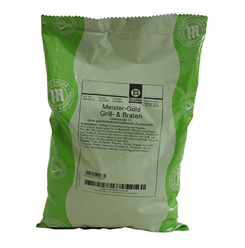 FVLFIL Grill & Braten Gewürzsalz Meistergold 2 kg ohne Glutamat - Moguntia 1er Pack 2kg