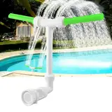 Pool Springbrunnen, Dual Spray Einstellbare Pool Wasserfall Brunnen mit Adapter Belüfte, Wasserfontäne Pool Brunnen für Garten Inground Pools, Pool Zubehör für Spa Kühles Warmes Wasser Temperaturen