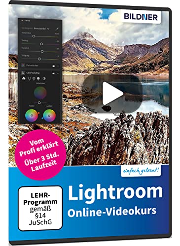 Lightroom - Online-Videokurs, m. 1 Online-Zugang: Die Bildbearbeitungs-Software leicht nachvollziehbar vom Profi erklärt - Videos mit über 3 Stunden Laufzeit - Gutschein-Code für den Kurs als Stream