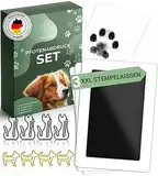 PFOTENGUT® XXL Pfotenabdruck Set inkl. 3 Stempelkissen und 6 Druckkarten - Hochwertiges Pfotenabdruck Set für Hund & Katze - Hundepfoten Abdruck als Geschenk und Erinnerung