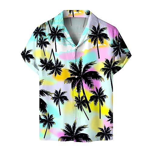 Hehiy Hemd Kurzarm Leinenhemd Herren Sommer Baumwolle Hemd Herren Shirt Freizeithemd Hemdshirt Hemd Sommer Herren Hawaiihemd Herren