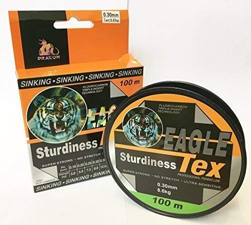 Fluorocarbon Angelschnur 0,20mm 100m 5,90Kg MONOFILE Schnur (0,20mm)